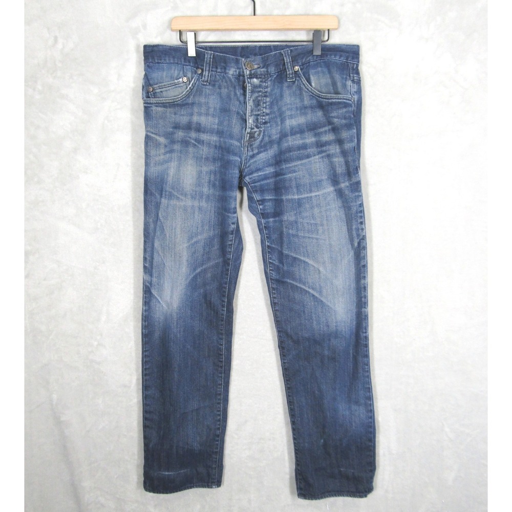 William Rast Jeans Mens 36 Blue Straight Leg Button Fly Medium Wash